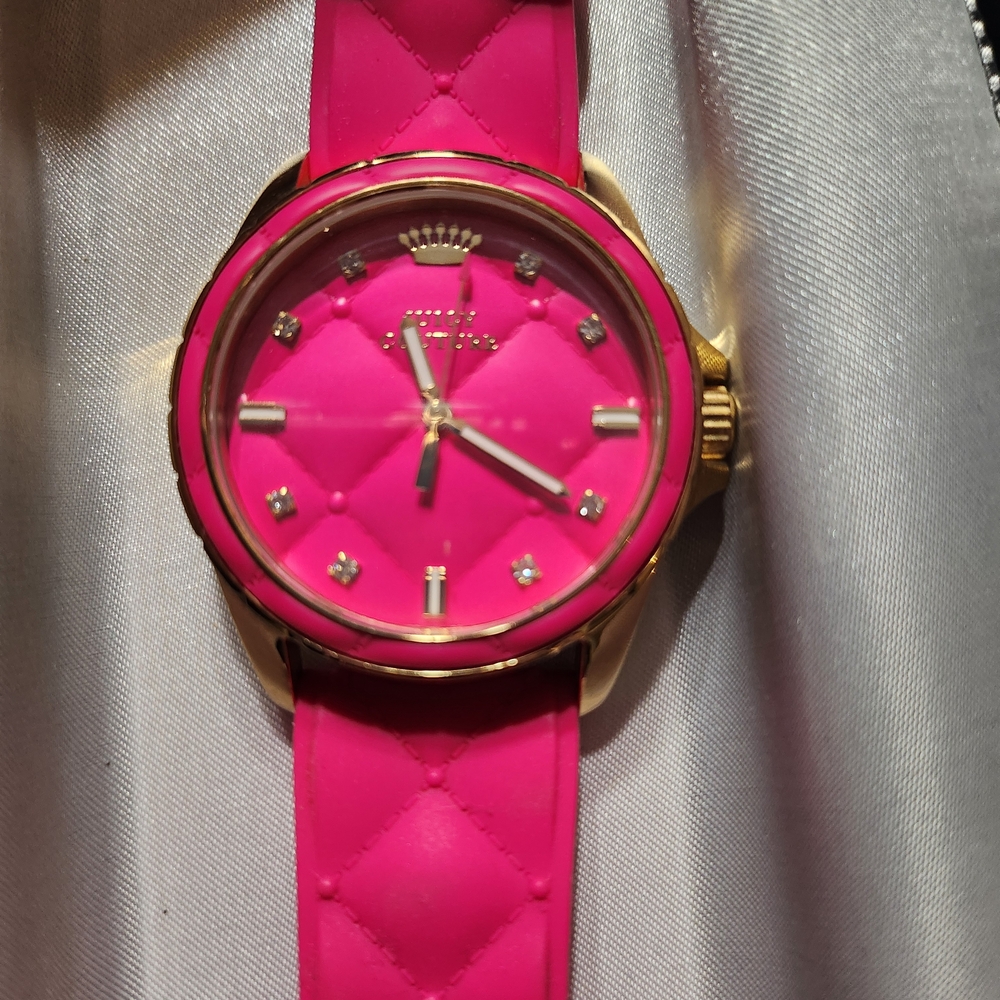 Juicy Couture Vibrant Pink and Gold Watch